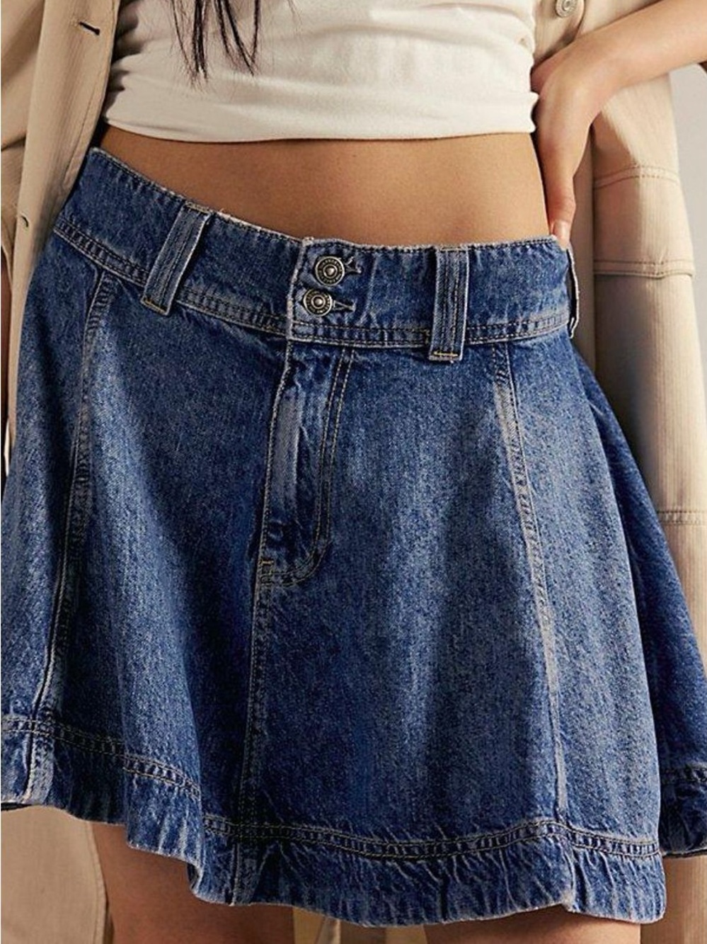 We The Free Wonderland Denim Skirt